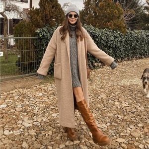 Zara Brown Over the Knee Boots